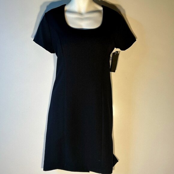 Vintage Studio NWT SZ12 Black classic short sleeve shift dress Vintage Wardrobe - Picture 3 of 9